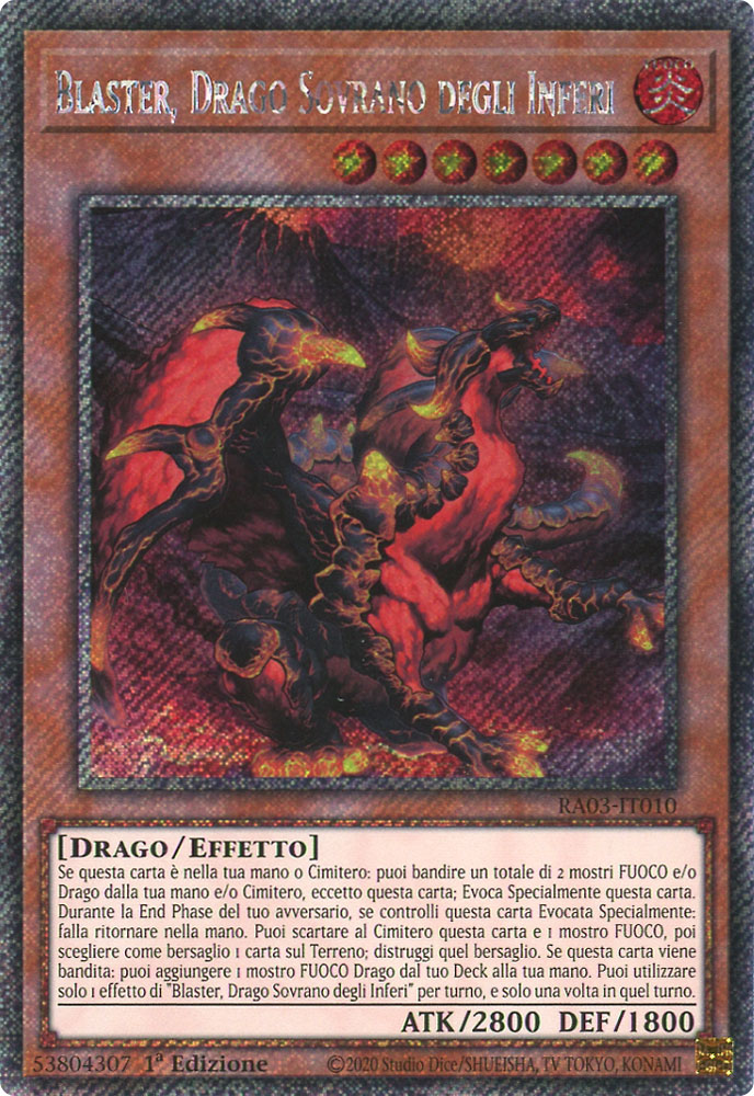 RA03-IT010 Blaster, Drago Sovrano degli Inferi Platinum Segreta 1a Edizione (IT) -NEAR MINT-