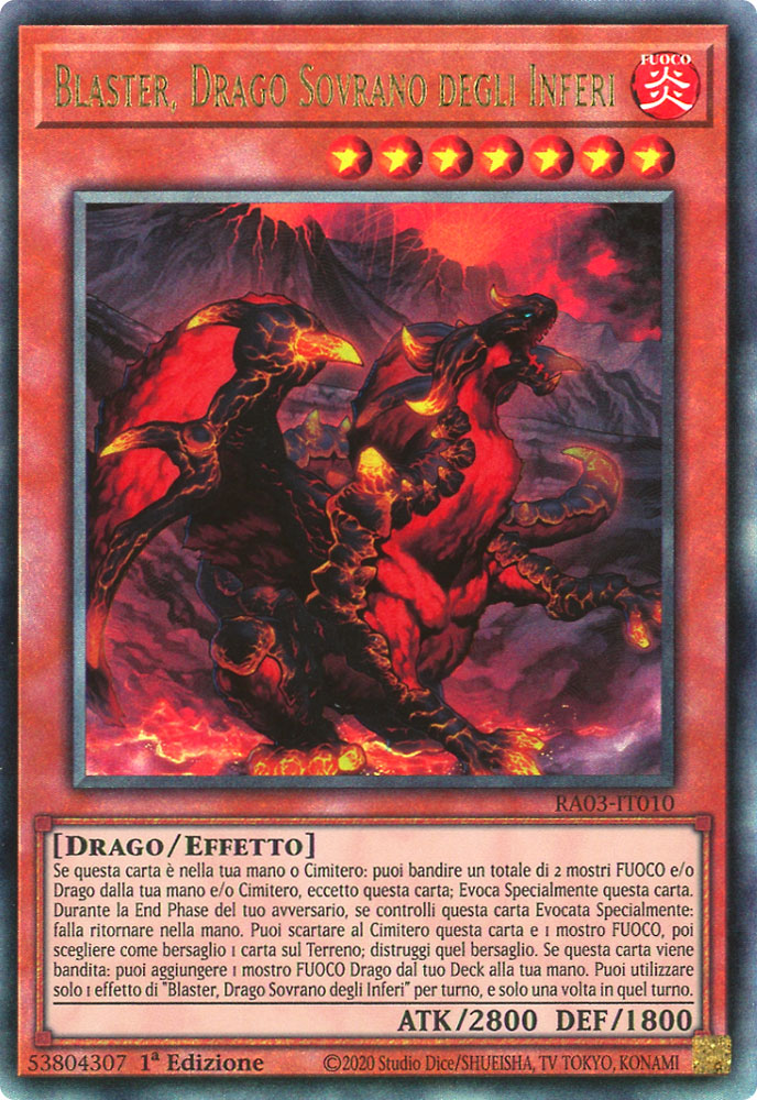 RA03-IT010 Blaster, Drago Sovrano degli Inferi Rara Ultimate 1a Edizione (IT) -NEAR MINT-