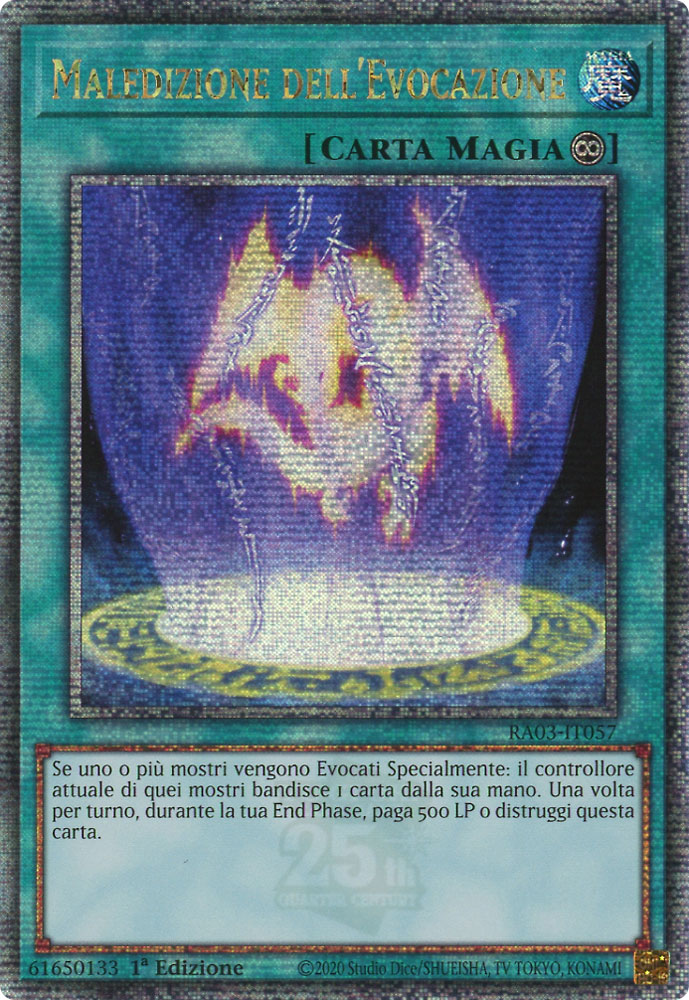 RA03-IT057 Maledizione dell'Evocazione Rara Segreta Quarto di Secolo 1a Edizione (IT) -NEAR MINT-