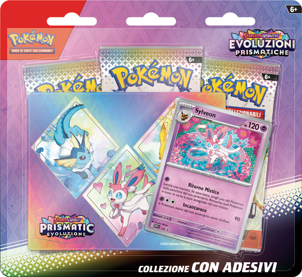 SV8.5 Scarlatto e Violetto Evoluzioni Prismatiche Collezione con adesivo Sylveon (IT)