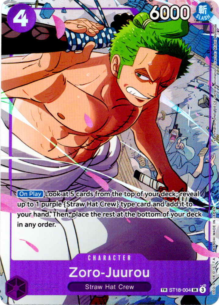 OP09 ST18-004 Zoro-Juurou treasure rare foil (EN) -NEAR MINT-