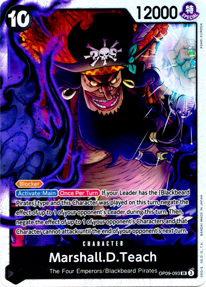 OP09-093 Marshall D. Teach super rare foil (EN) -NEAR MINT-