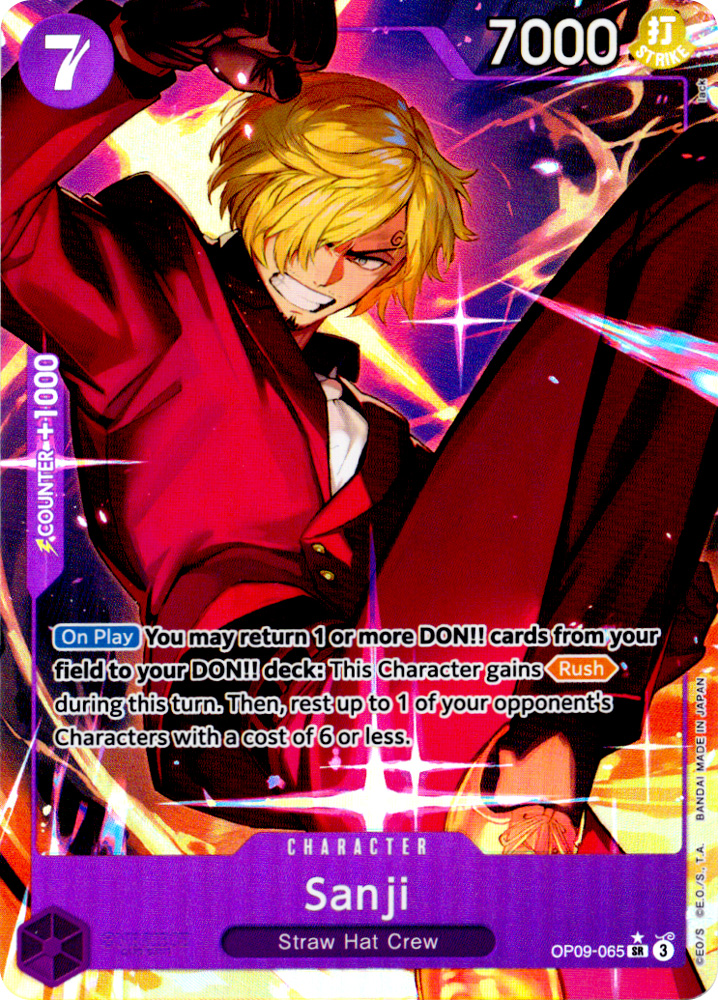OP09-065 Sanji super rare foil parallel (EN) -NEAR MINT-