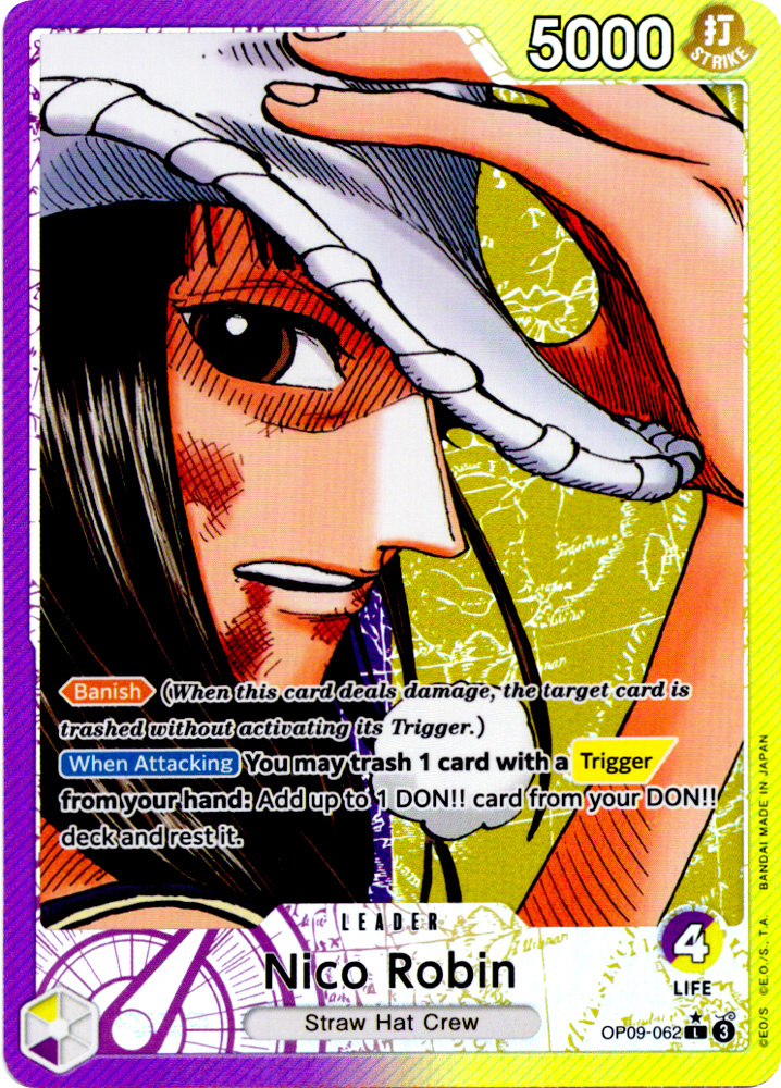 OP09-062 Nico Robin leader foil parallel (EN) -NEAR MINT-