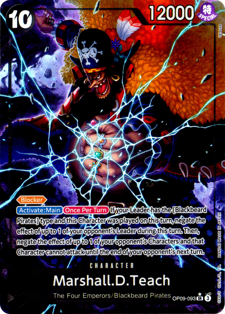 OP09-093 Marshall D. Teach super rare foil parallel (EN) -NEAR MINT-