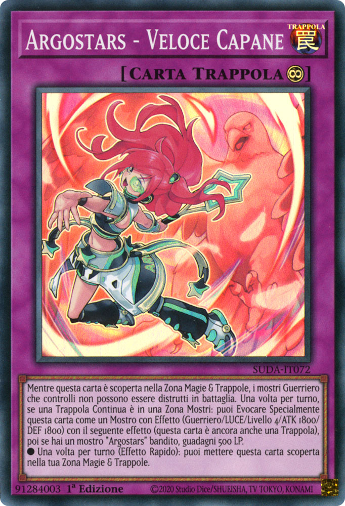 SUDA-IT072 Argostars - Veloce Capane Super Rara 1a Edizione (IT) -NEAR MINT-