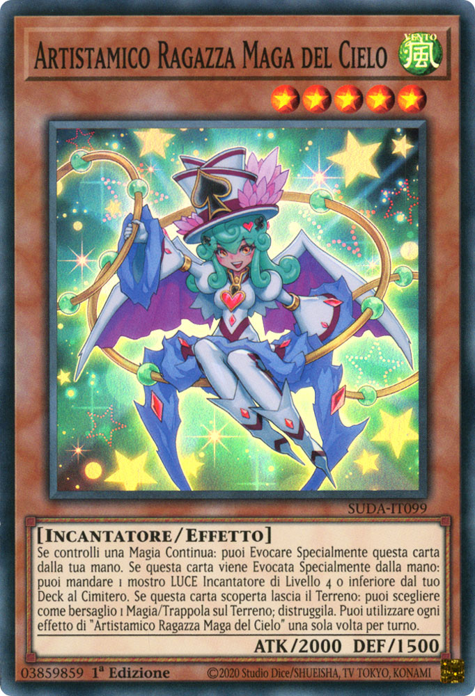 SUDA-IT099 Artistamico Ragazza Maga del Cielo Super Rara 1a Edizione (IT) -NEAR MINT-