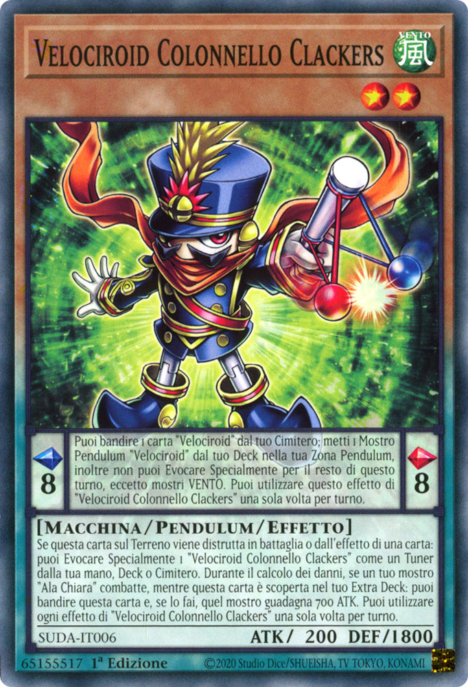 SUDA-IT006 Velociroid Colonnello Clackers Comune 1a Edizione (IT) -NEAR MINT-