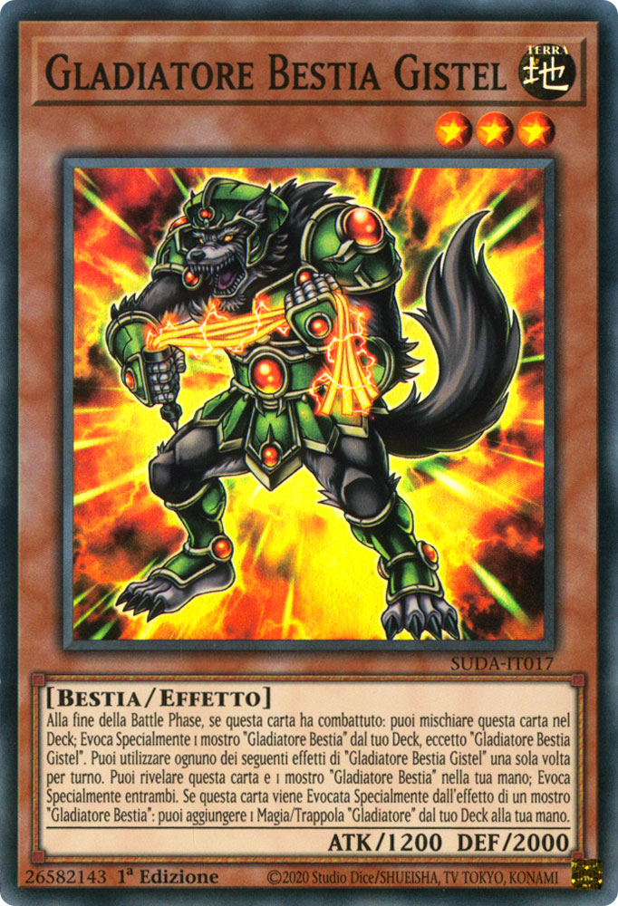 SUDA-IT017 Gladiatore Bestia Gistel Super Rara 1a Edizione (IT) -NEAR MINT-