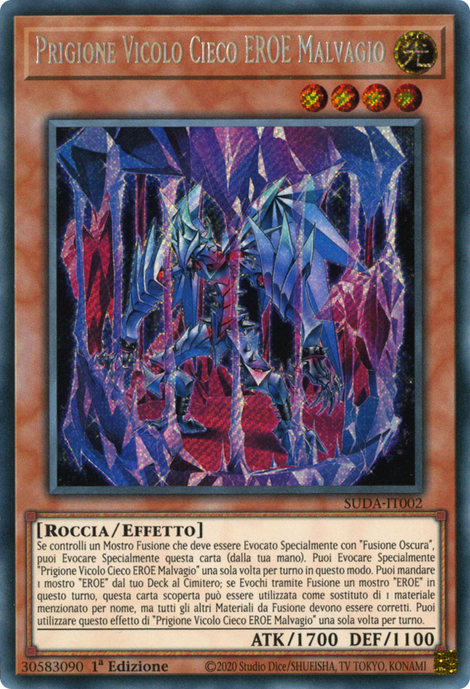 SUDA-IT002 Prigione Vicolo Cieco EROE Malvagio Rara Segreta 1a Edizione (IT) -NEAR MINT-