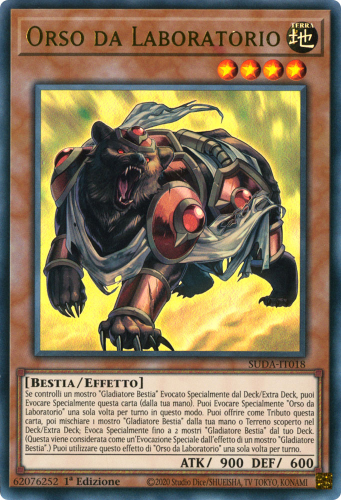 SUDA-IT018 Orso da Laboratorio Ultra Rara 1a Edizione (IT) -NEAR MINT-