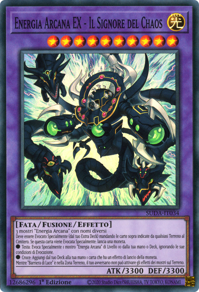 SUDA-IT034 Energia Arcana EX - Il Signore del Chaos Super Rara 1a Edizione (IT) -NEAR MINT-
