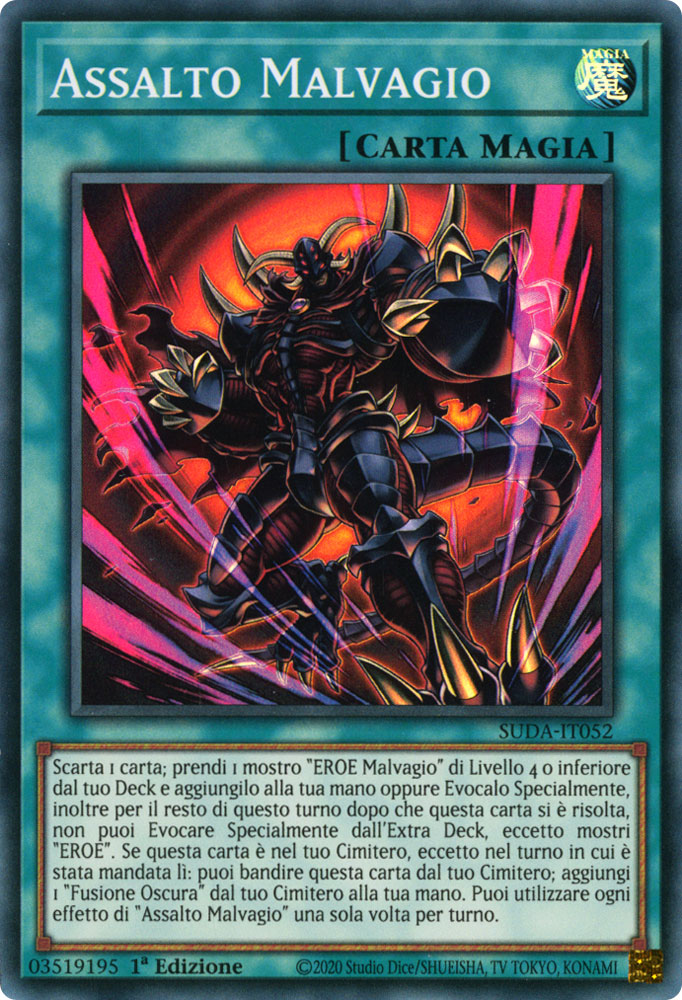 SUDA-IT052 Assalto Malvagio Super Rara 1a Edizione (IT) -NEAR MINT-