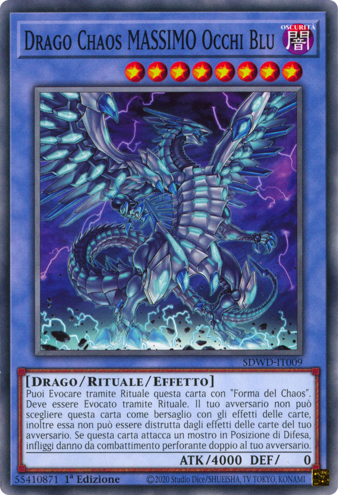 SDWD-IT009 Drago Chaos MASSIMO Occhi Blu comune 1a Edizione (IT) -NEAR MINT-