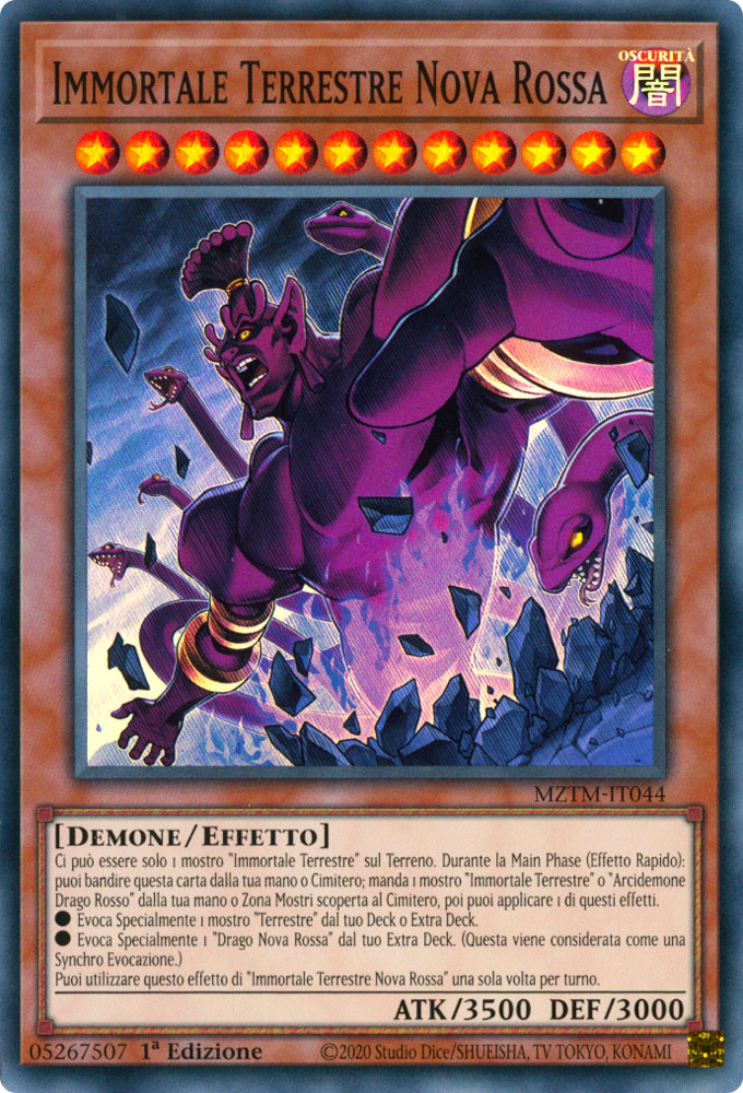 MZTM-IT044 Immortale Terrestre Nova Rossa Super Rara 1a Edizione (IT) -NEAR MINT-