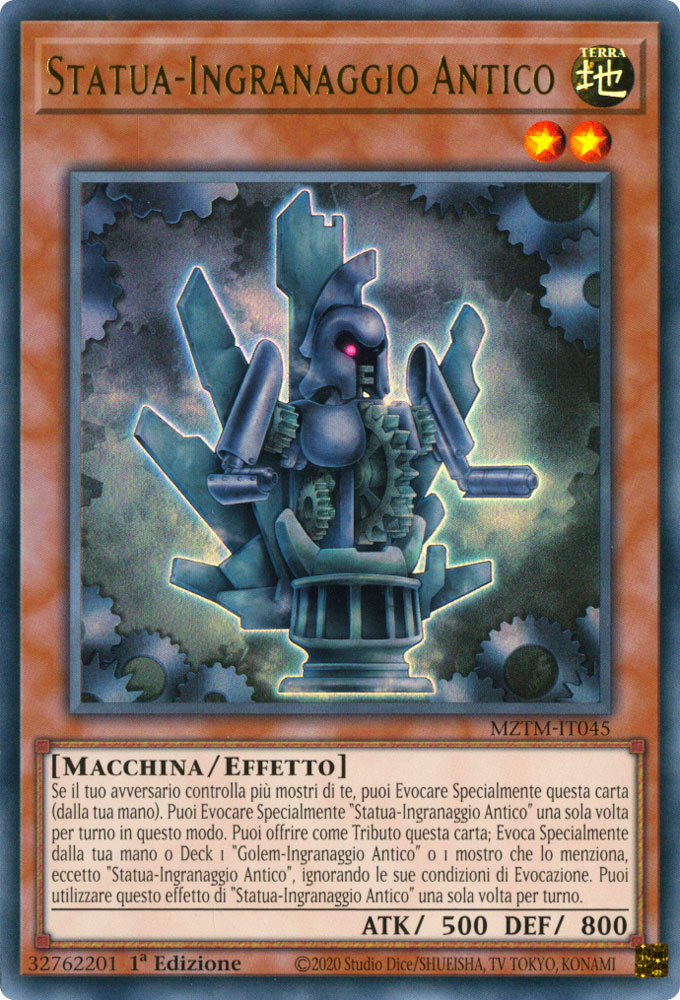 MZTM-IT045 Statua-Ingranaggio Antico Ultra Rara 1a Edizione (IT) -NEAR MINT-