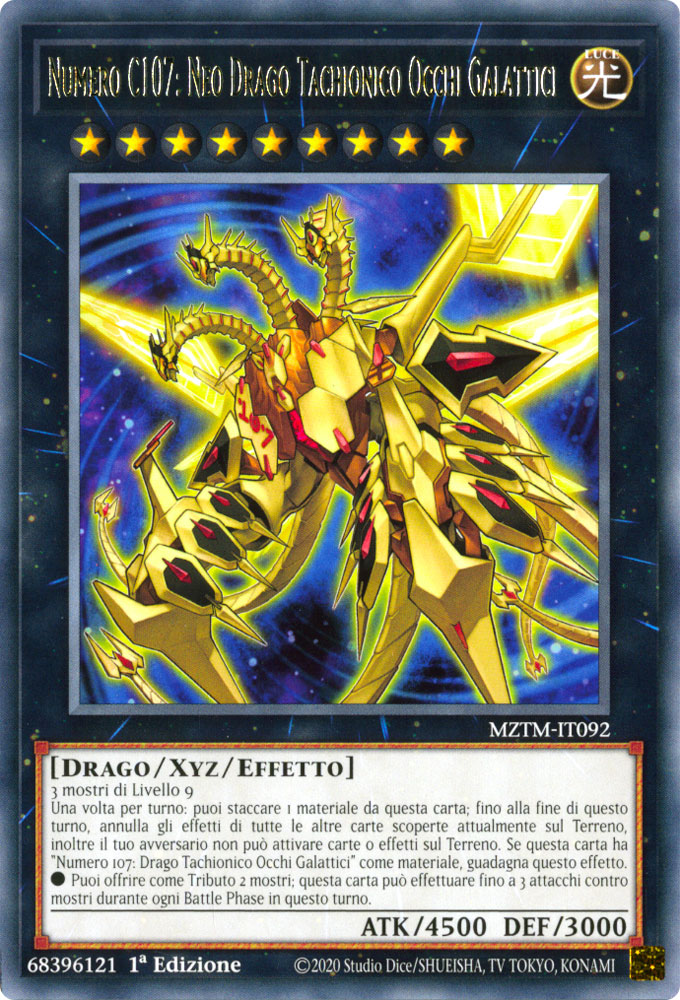 MZTM-IT092 Numero C107: Neo Drago Tachionico Occhi Galattici Rara 1a Edizione (IT) -NEAR MINT-