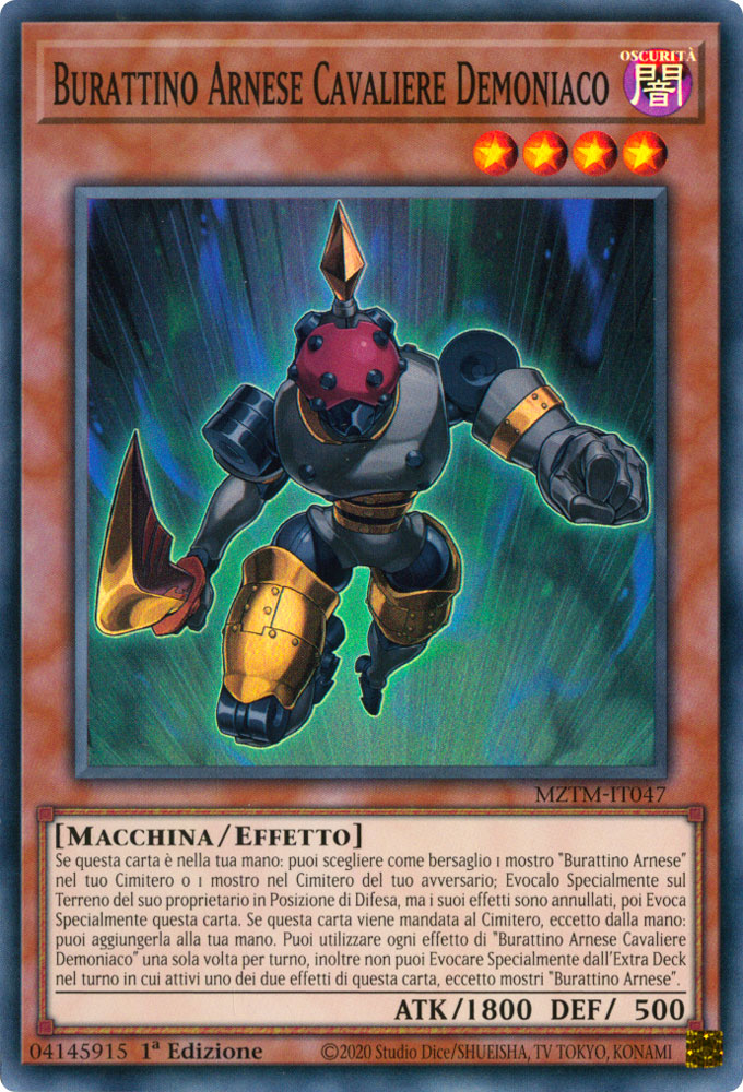 MZTM-IT047 Burattino Arnese Cavaliere Demoniaco Super Rara 1a Edizione (IT) -NEAR MINT-
