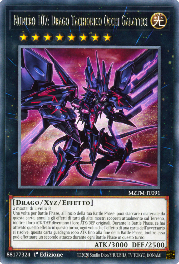 MZTM-IT091 Numero 107: Drago Tachionico Occhi Galattici Rara 1a Edizione (IT) -NEAR MINT-