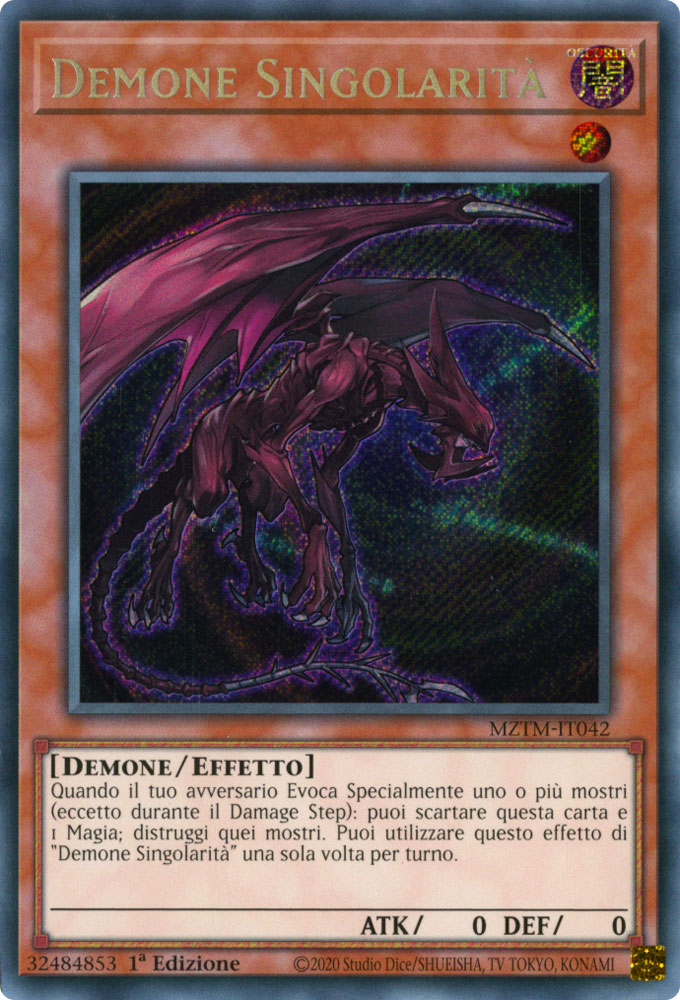 MZTM-IT042 Demone Singolarita' Rara Segreta 1a Edizione (IT) -NEAR MINT-