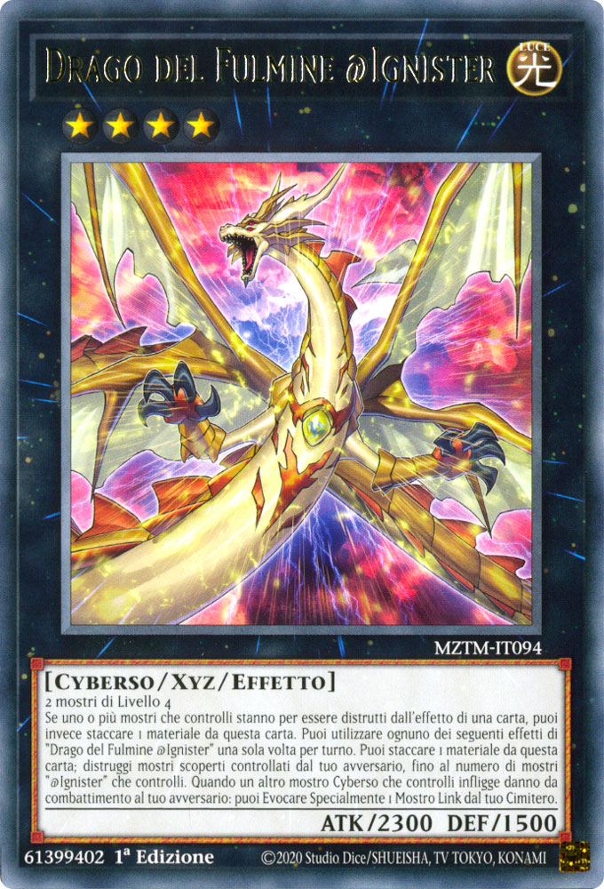 MZTM-IT094 Drago del Fulmine Ignister Rara 1a Edizione (IT) -NEAR MINT-