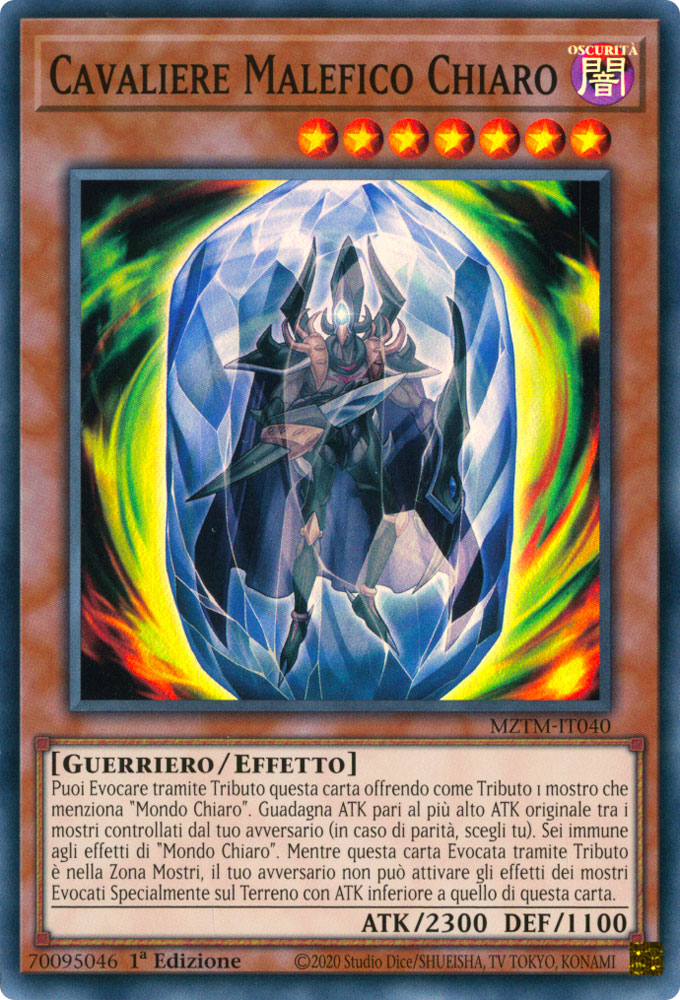 MZTM-IT040 Cavaliere Malefico Chiaro Super Rara 1a Edizione (IT) -NEAR MINT-