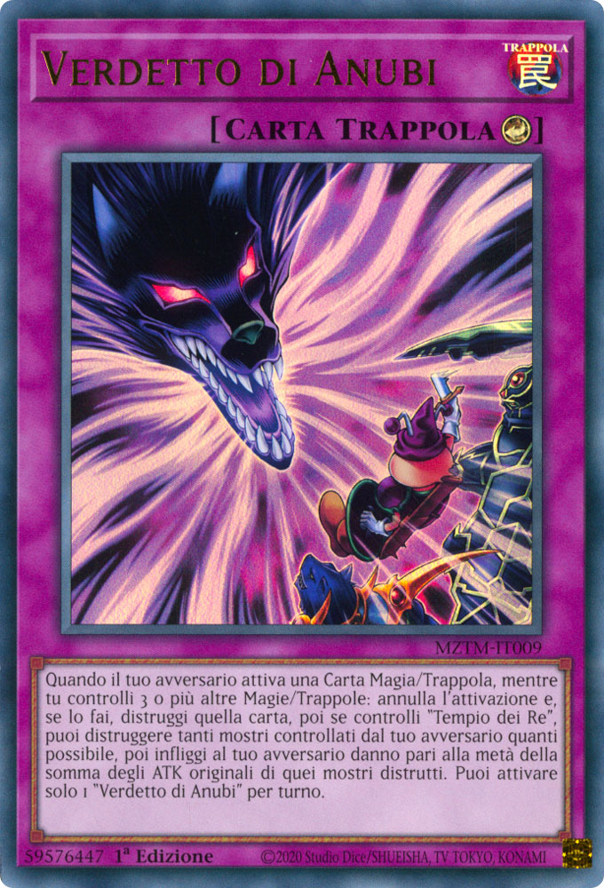 MZTM-IT009 Verdetto di Anubi Ultra Rara 1a Edizione (IT) -NEAR MINT-