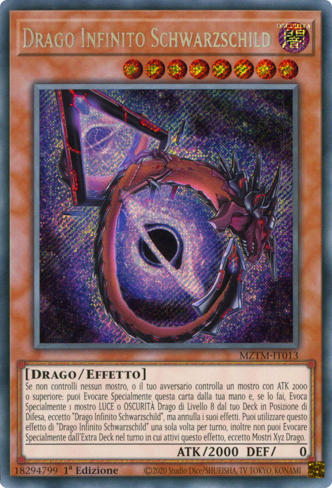MZTM-IT013 Drago Infinito Schwarzschild Rara Segreta 1a Edizione (IT) -NEAR MINT-