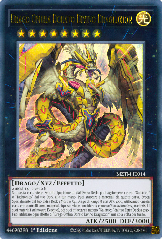 MZTM-IT014 Drago Ombra Dorato Divino Dragluxion Ultra Rara 1a Edizione (IT) -NEAR MINT-