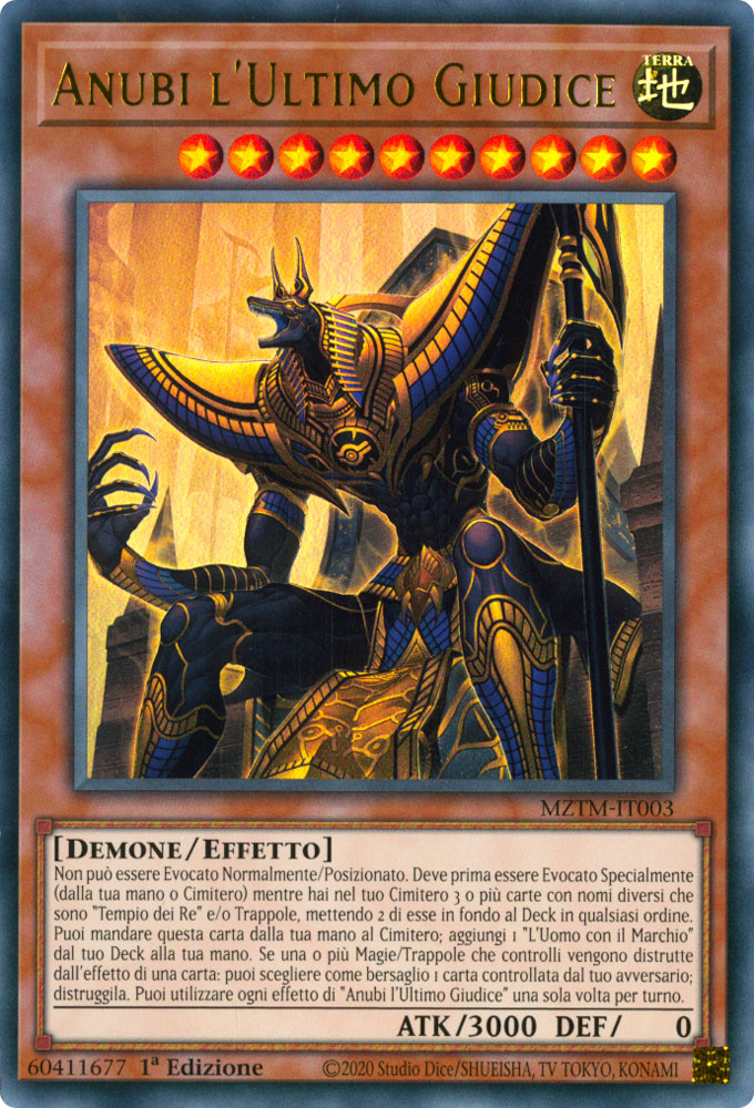 MZTM-IT003 Anubi l'Ultimo Giudice Ultra Rara 1a Edizione (IT) -NEAR MINT-
