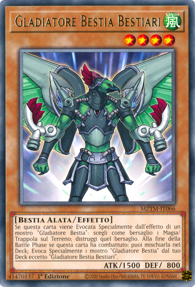MZTM-IT066 Gladiatore Bestia Bestiari Rara 1a Edizione (IT) -NEAR MINT-