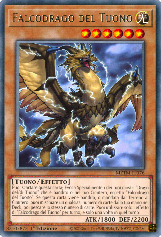 MZTM-IT076 Falcodrago del Tuono Rara 1a Edizione (IT) -NEAR MINT-