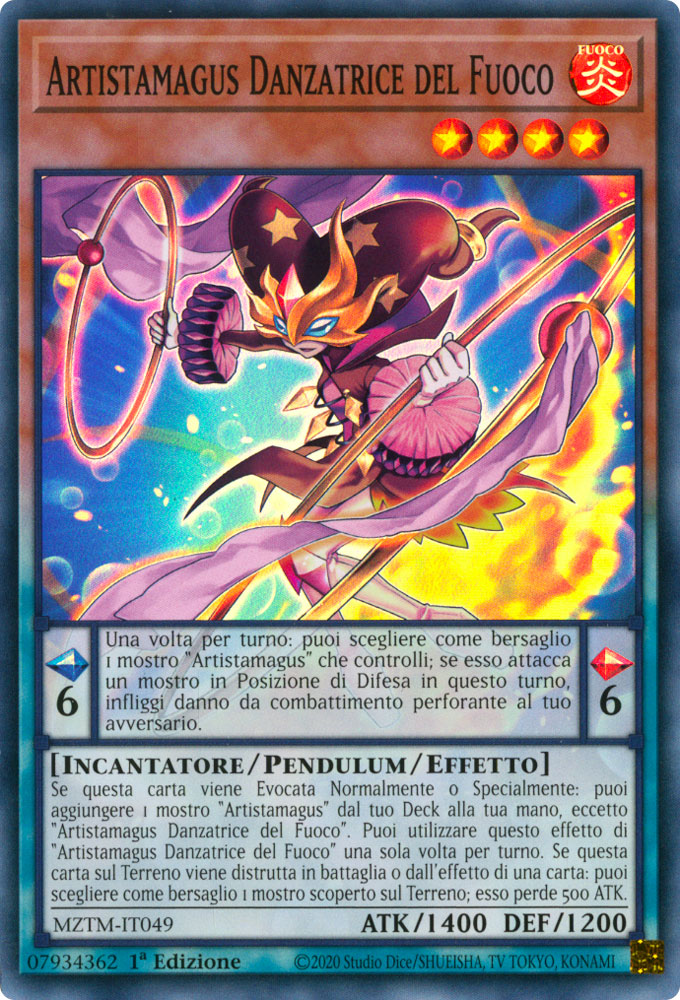 MZTM-IT049 Artistamagus Danzatrice del Fuoco Super Rara 1a Edizione (IT) -NEAR MINT-