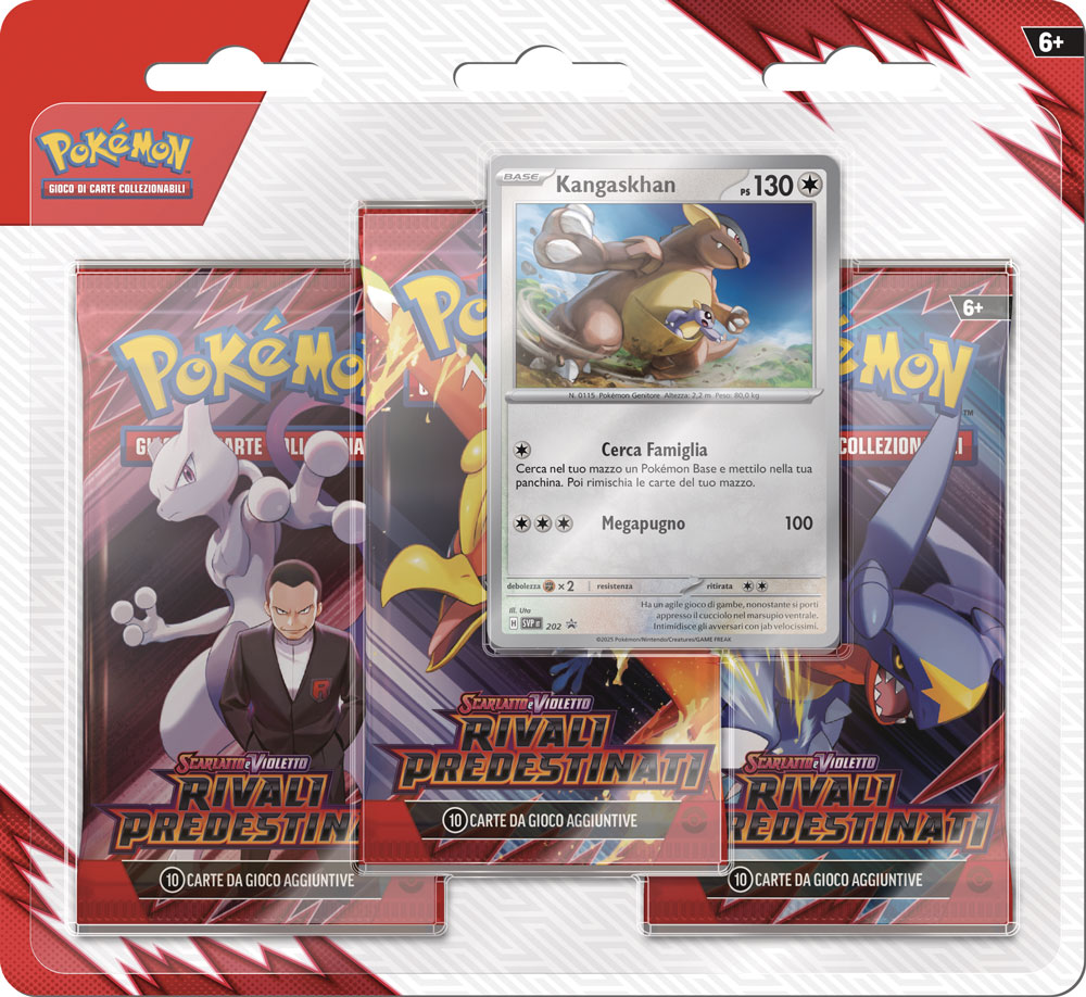 SV10 Scarlatto e Violetto Rivali Predestinati Blister 3 buste con carta promo Kangaskhan (IT)