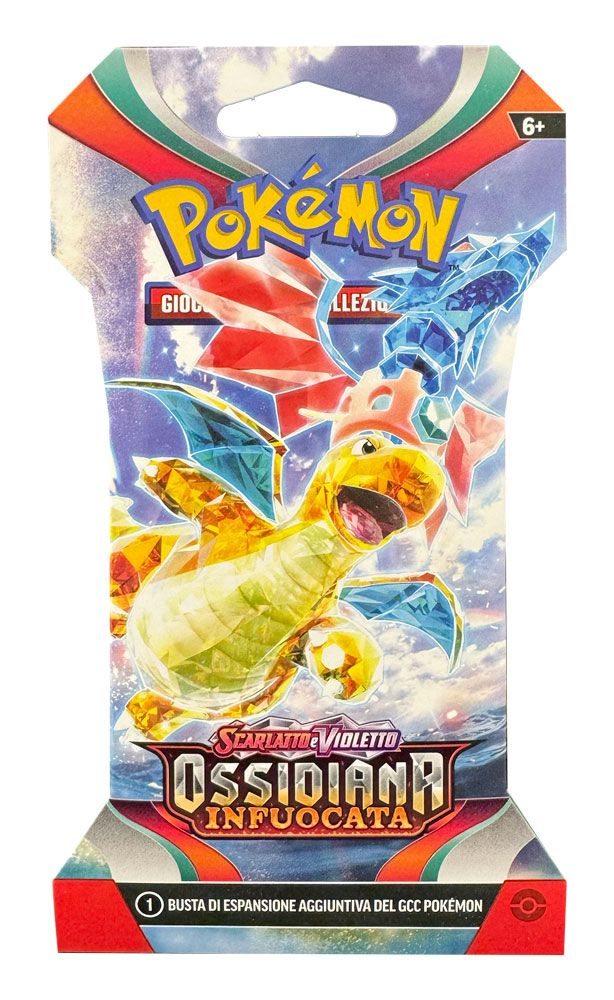 SV3 Scarlatto e Violetto Ossidiana Infuocata  busta 10 carte in blister "Paper Sleeve" Artwork Random (IT)