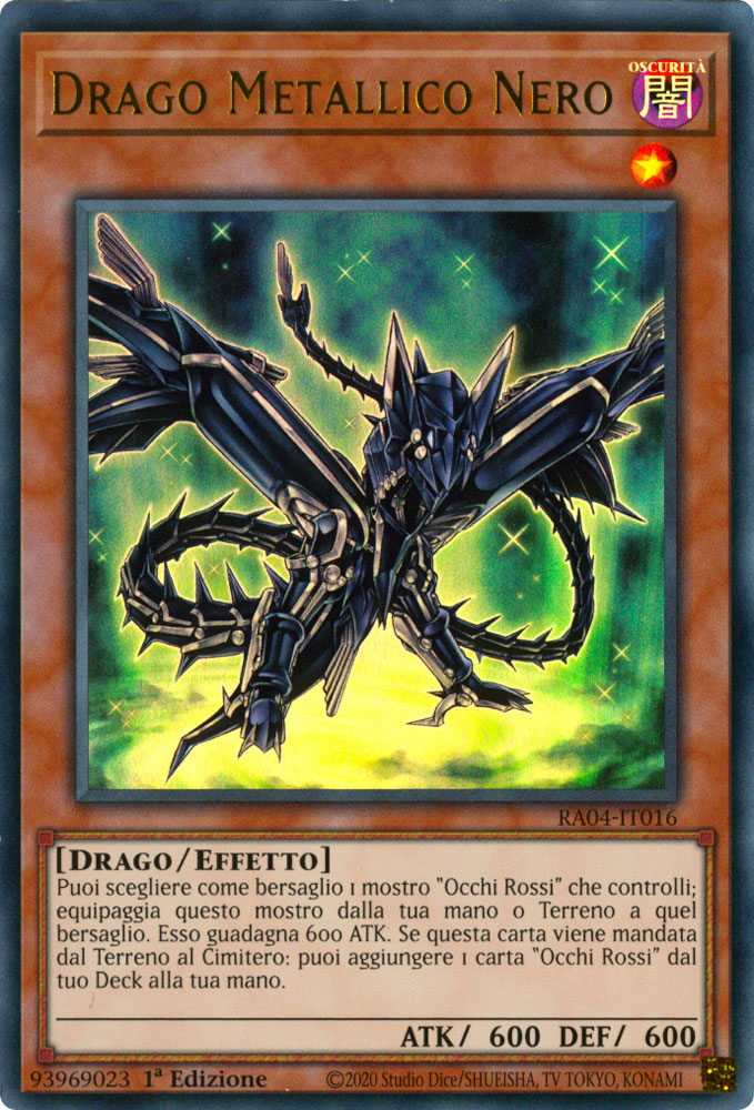RA04-IT016 Drago Metallico Nero Ultra Rara 1a Edizione (IT) -NEAR MINT-