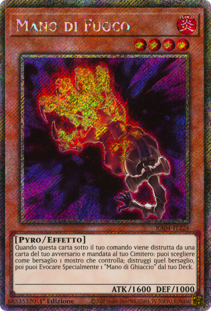 RA04-IT224 Mano di Fuoco Platinum Segreta 1a Edizione (IT) -NEAR MINT-