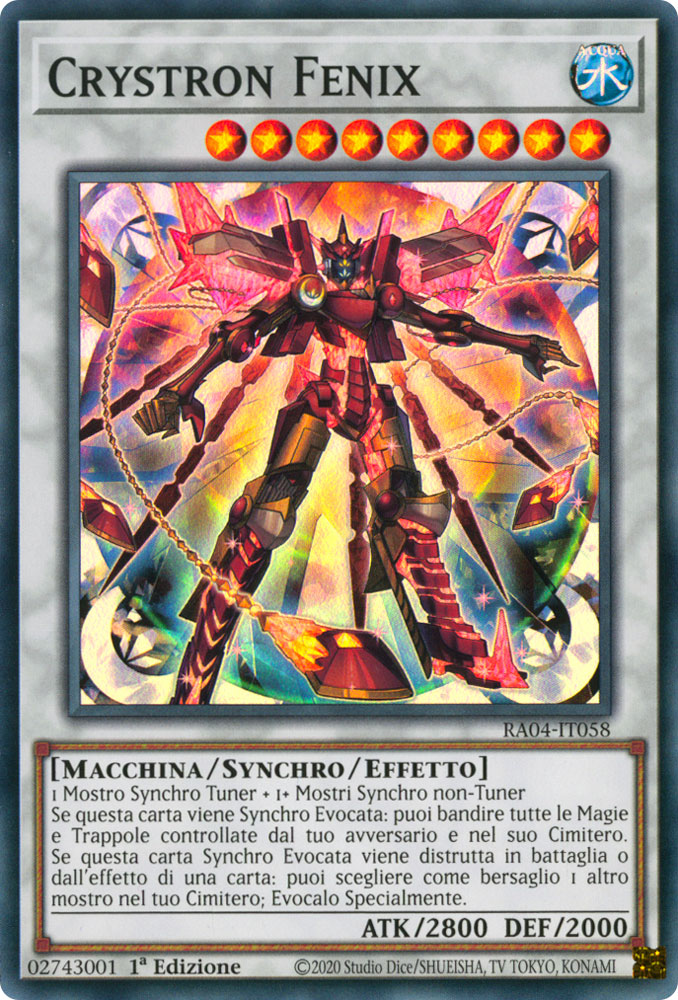 RA04-IT058 Crystron Fenix Super Rara 1a Edizione (IT) -NEAR MINT-