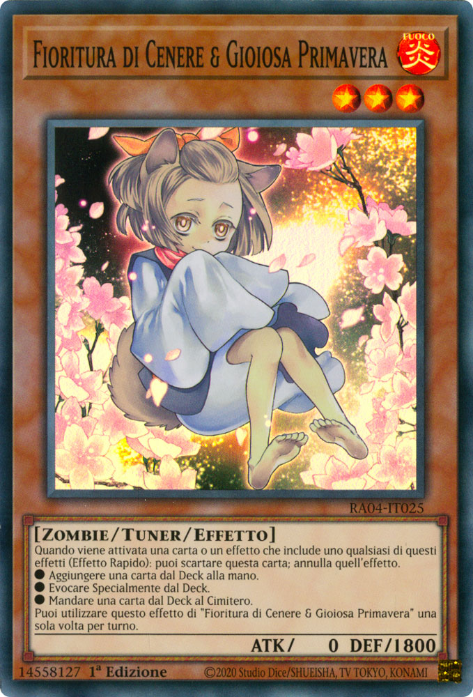 RA04-IT025 Fioritura di Cenere & Gioiosa Primavera (Versione Alternativa) Super Rara 1a Edizione (IT) -NEAR MINT-