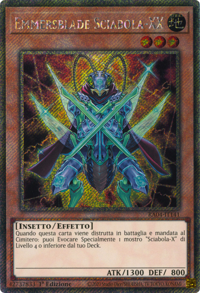 RA04-IT141 Emmersblade Sciabola-XX Platinum Segreta 1a Edizione (IT) -NEAR MINT-