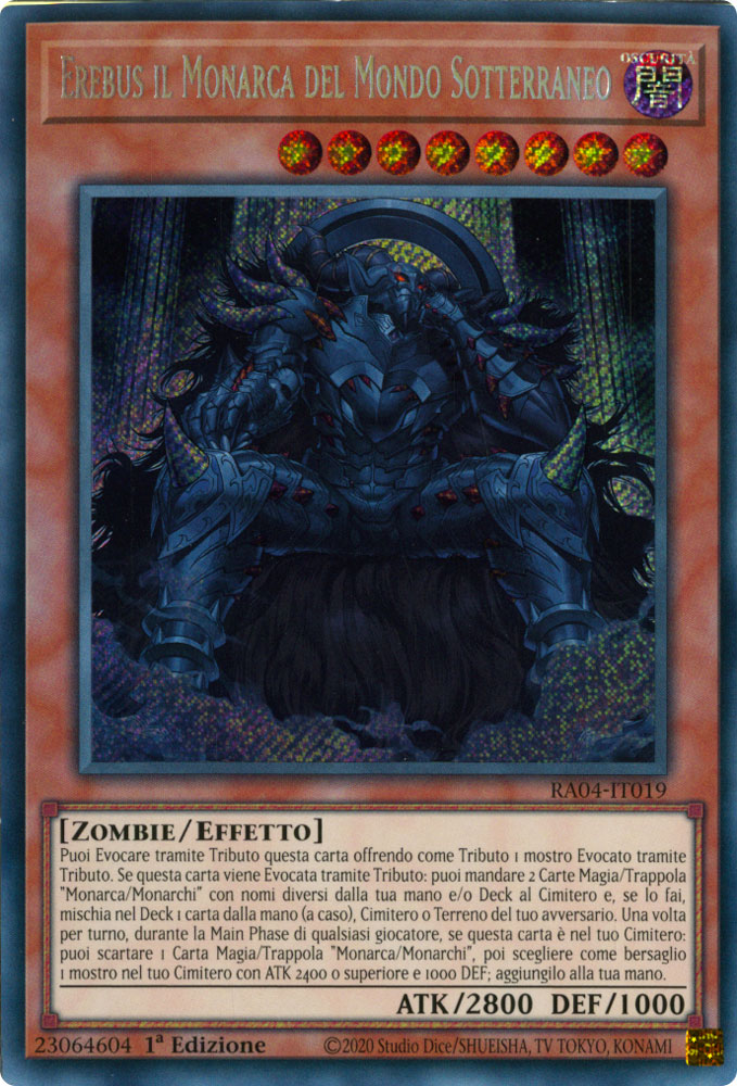 RA04-IT019 Erebus il Monarca del Mondo Sotterraneo Rara Segreta 1a Edizione (IT) -NEAR MINT-