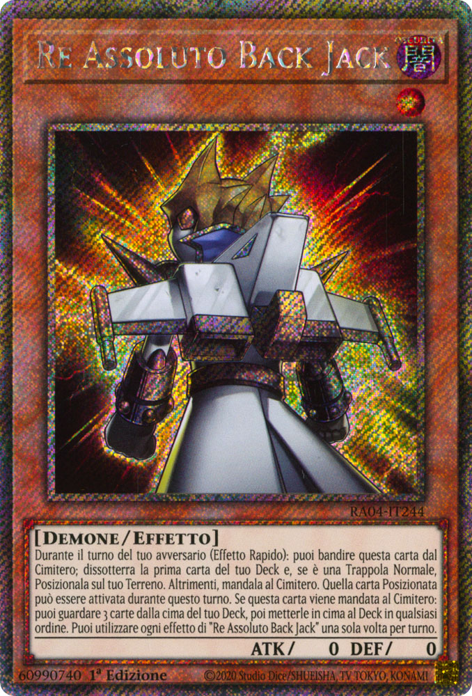 RA04-IT244 Re Assoluto Back Jack Platinum Segreta 1a Edizione (IT) -NEAR MINT-