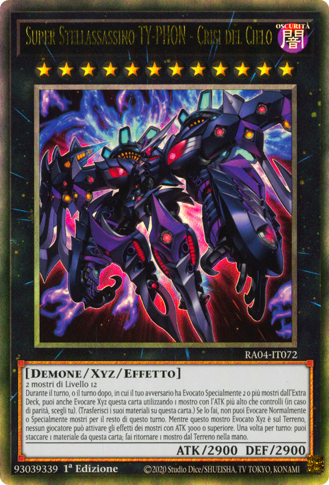 RA04-IT072 Super Stellassassino TY-PHON - Crisi del Cielo Rara Ultimate 1a Edizione (IT) -NEAR MINT-