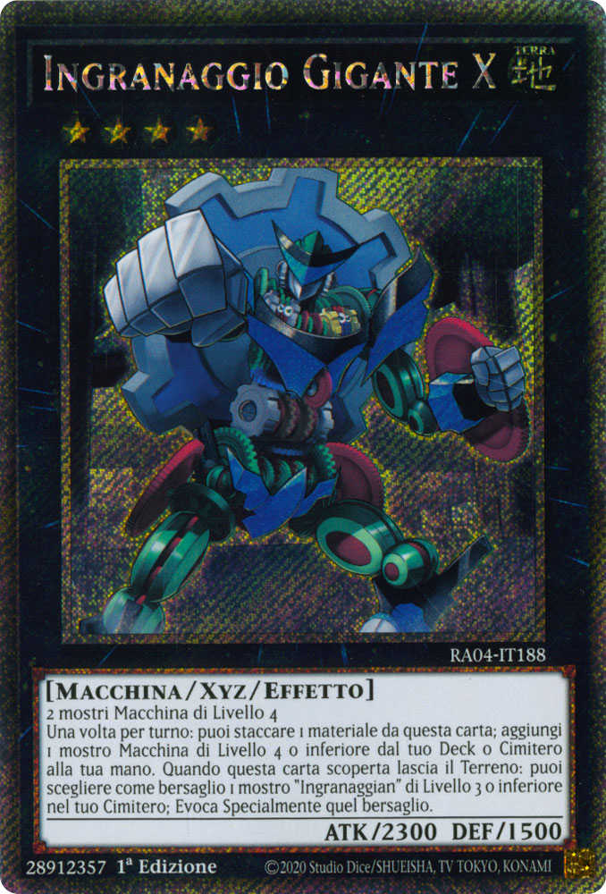 RA04-IT188 Ingranaggio Gigante X Platinum Segreta 1a Edizione (IT) -NEAR MINT-