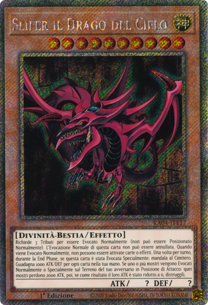 RA04-IT117 Slifer il Drago del Cielo Platinum Segreta 1a Edizione (IT) -NEAR MINT-