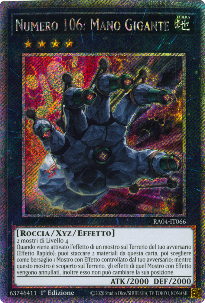 RA04-IT066 Numero 106: Mano Gigante Platinum Segreta 1a Edizione (IT) -NEAR MINT-