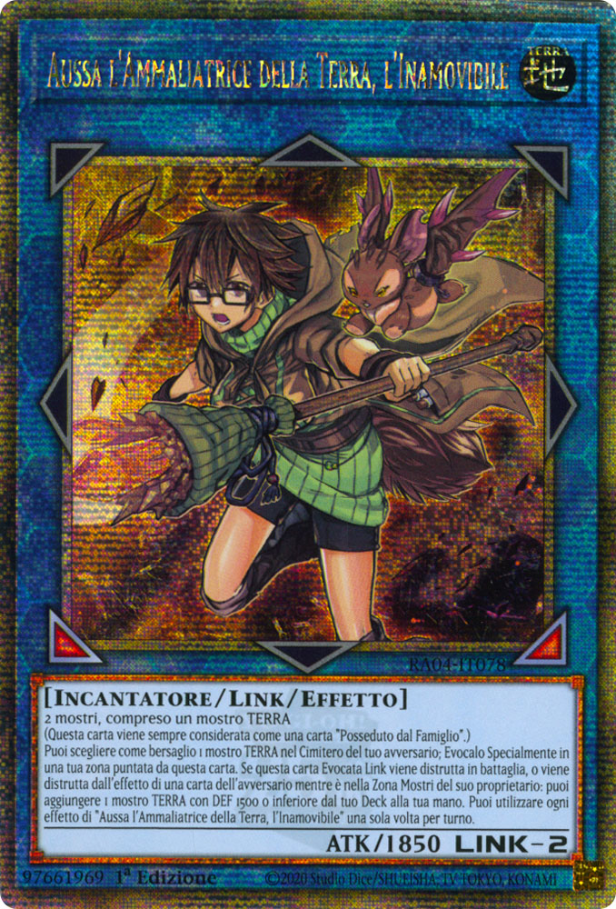 RA04-IT078 Aussa l'Ammaliatrice della Terra, l'Inamovibile Rara Segreta Quarto di Secolo 1a Edizione (IT) -NEAR MINT-