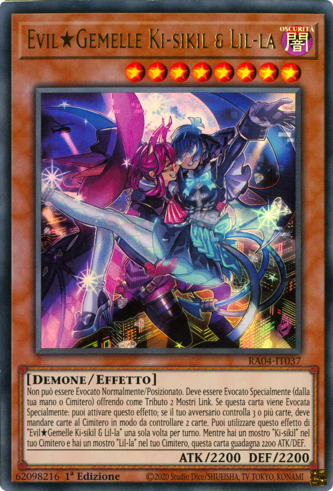 RA04-IT037 Evil Gemelle Ki-sikil & Lil-la Ultra Rara 1a Edizione (IT) -NEAR MINT-