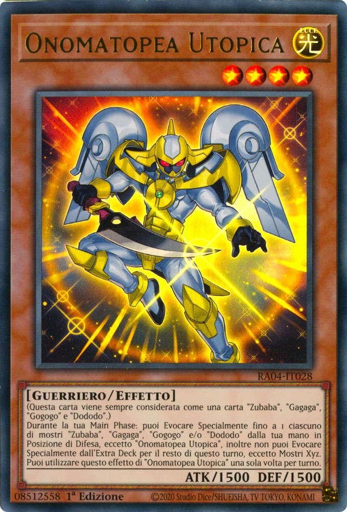 RA04-IT028 Onomatopea Utopica Ultra Rara 1a Edizione (IT) -NEAR MINT-