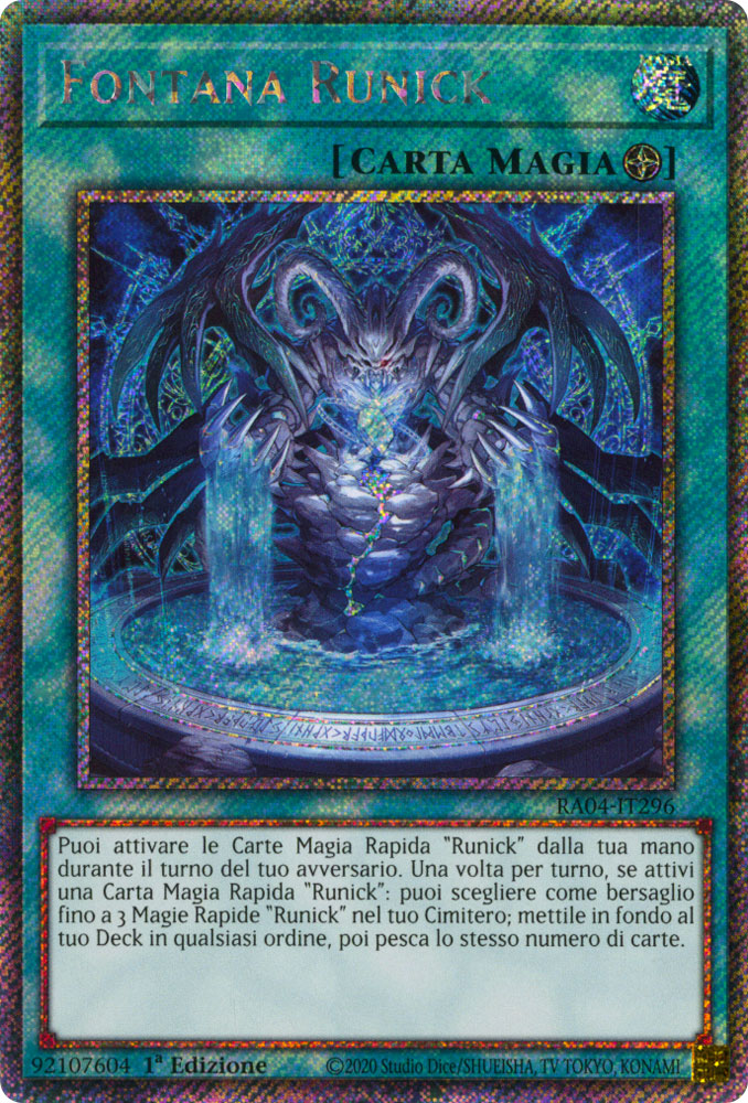 RA04-IT296 Fontana Runick Platinum Segreta 1a Edizione (IT) -NEAR MINT-